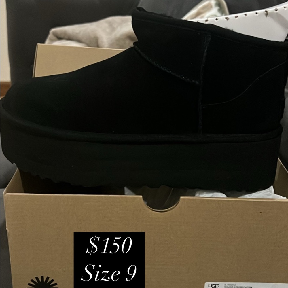 UGG Brown Platform Ankle Boots